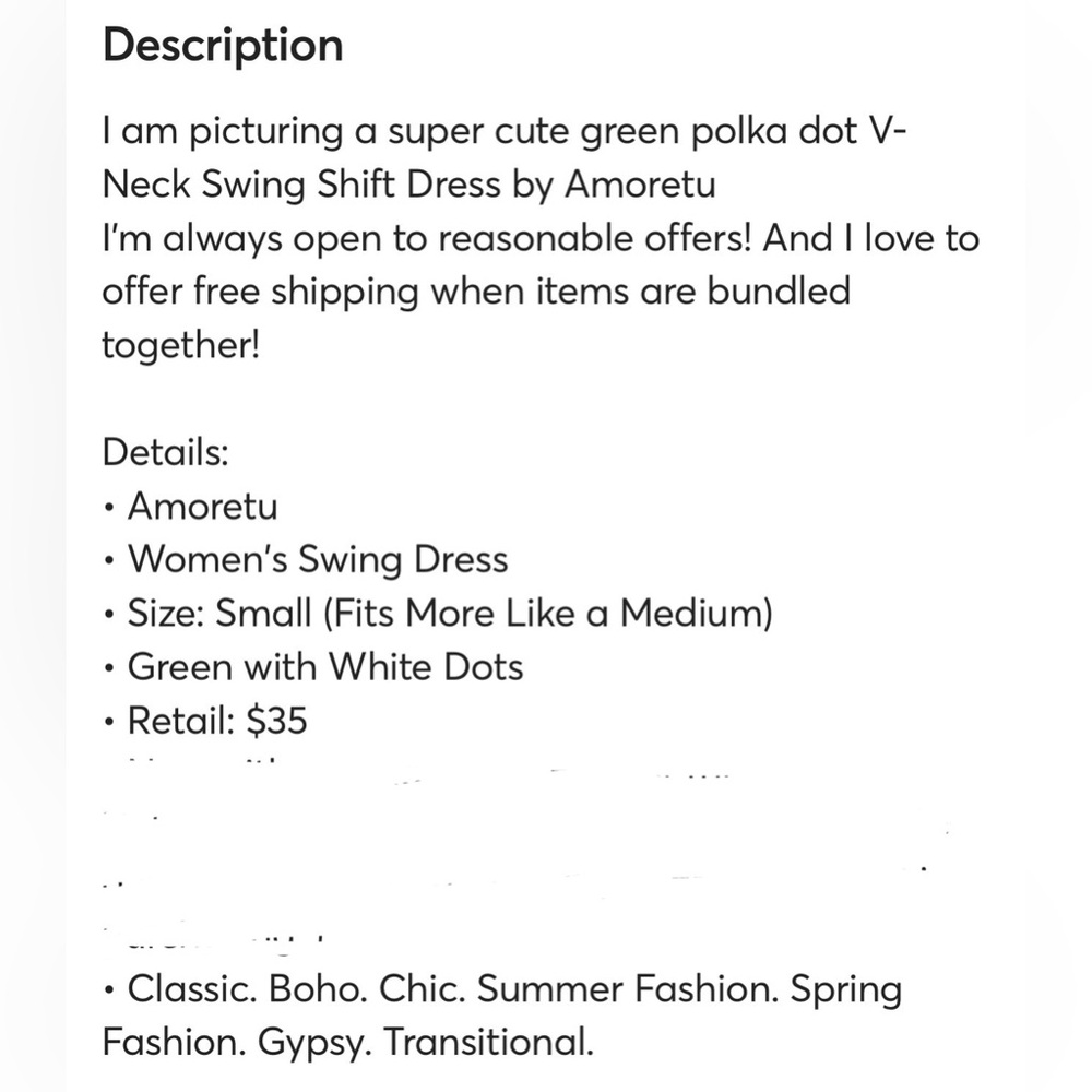 Amoretu Elegant Green Polka Dot Dress S - Picture 6 of 6